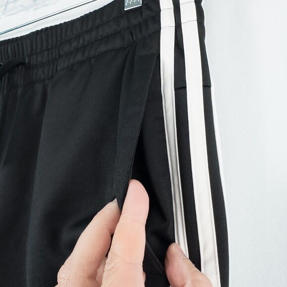 Adidas Essentials 3 Stripes Tricot Open Hem Track Pants Womens Medium Black Y2K - Picture 9 of 16